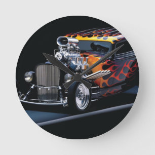 Hot rod round clock