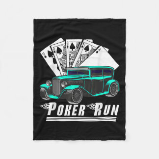 Hot Rod Sedan Poker Run Rat Rod Car Show Muscle Ca Fleece Blanket