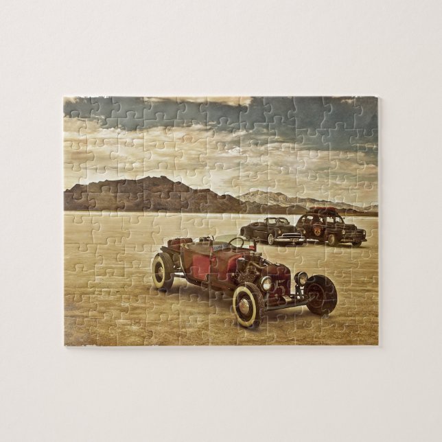Hot Rods at Bonneville Jigsaw Puzzle (Horizontal)