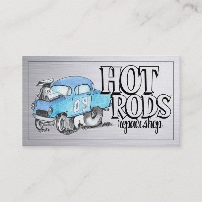 Hot Rods Automotive Business Cards (Front)