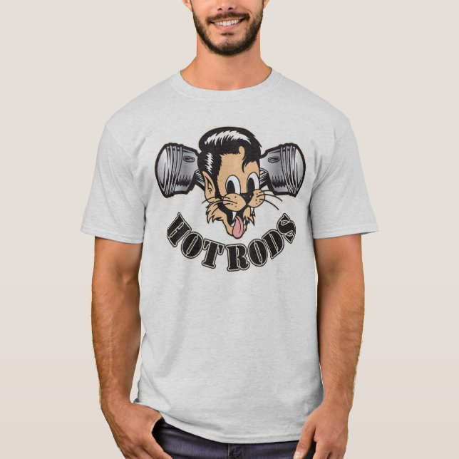 Hot Rods Cat T-Shirt (Front)