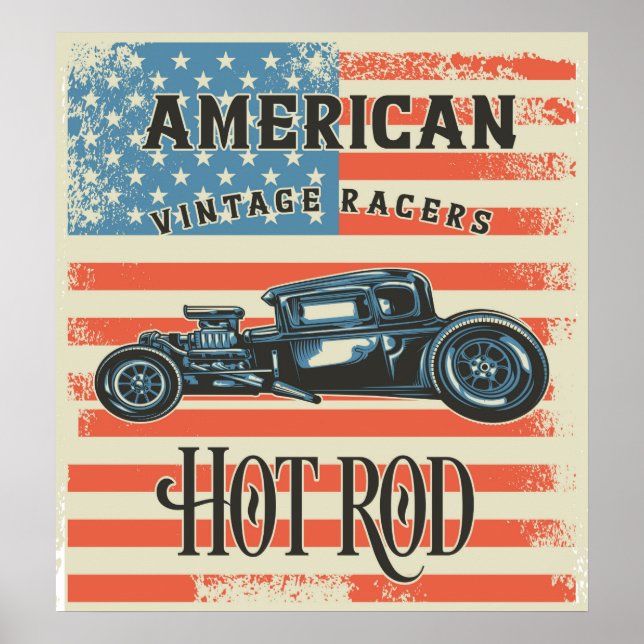 Hot rods race classic Poster (Front)