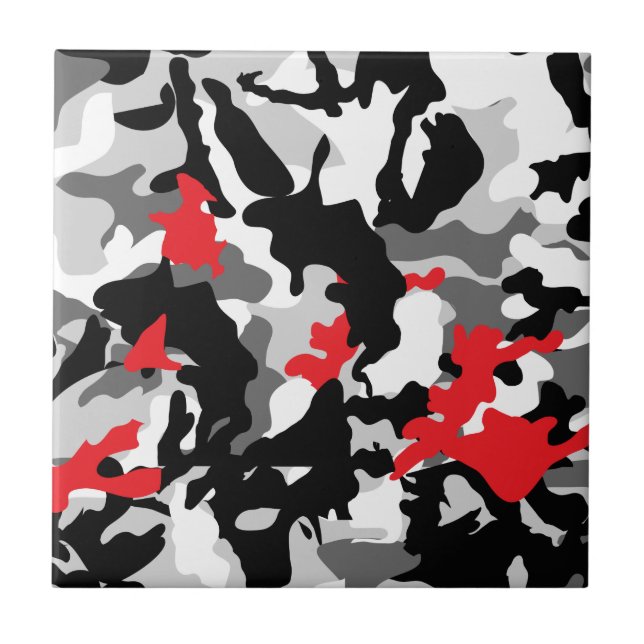 Hot Safari black and white Tile (Front)