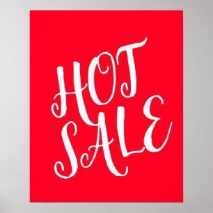 HOT SALE Sign, Retail Sale Sign, Clearance Sale Poster