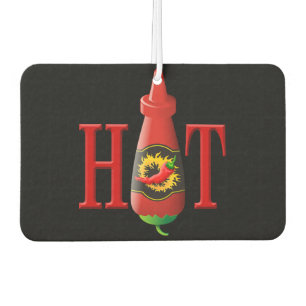 Hot sauce bottle car air freshener