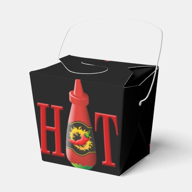 Hot sauce bottle favour box (Front Side)