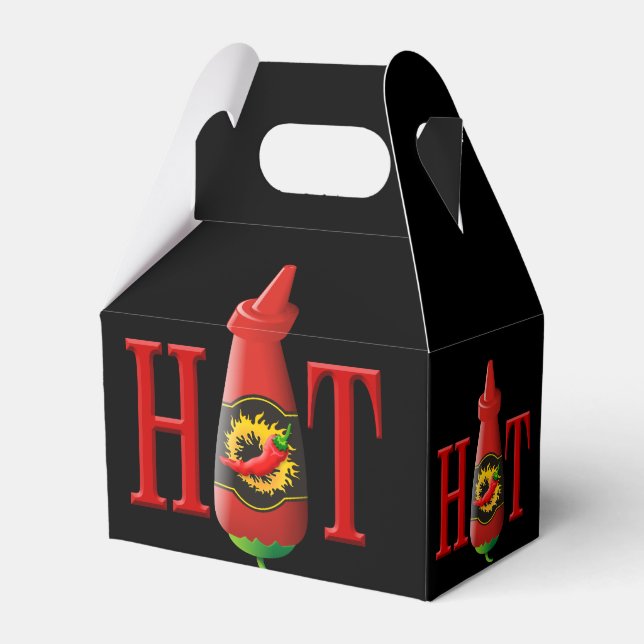 Hot sauce bottle favour box (Front Side)