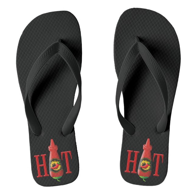 Hot sauce bottle flip flops (Footbed)