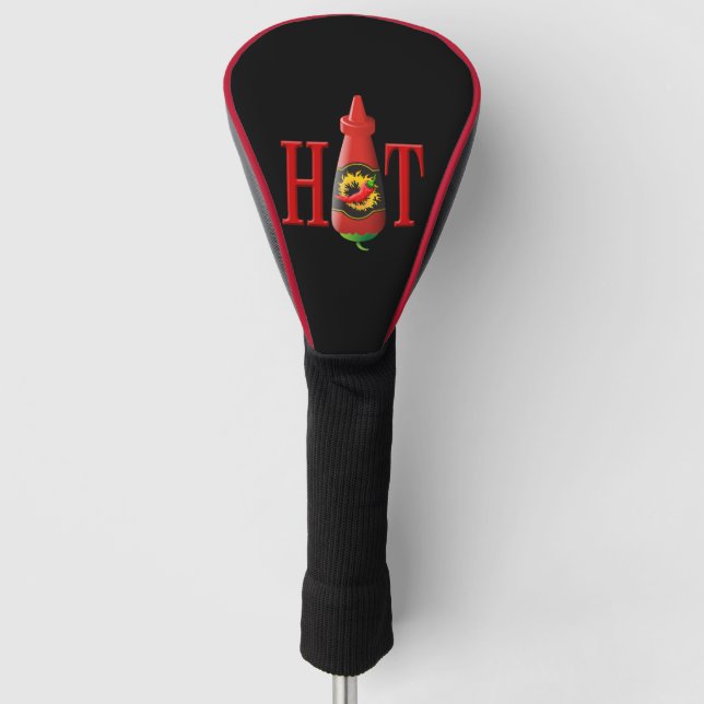 Hot sauce bottle golf head cover (Front)