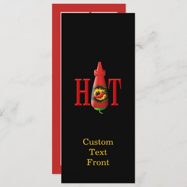 Hot sauce bottle invitation (Front/Back)
