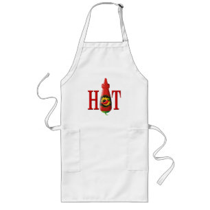 Hot Sauce Bottle Long Apron