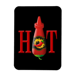 Hot sauce bottle magnet