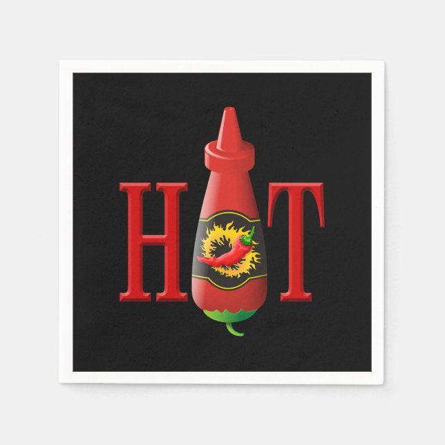 Hot Sauce Bottle Napkin (Front)
