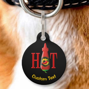 Hot Sauce Bottle Pet Tag