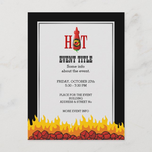 Hot Sauce Bottle Postcard (Front)