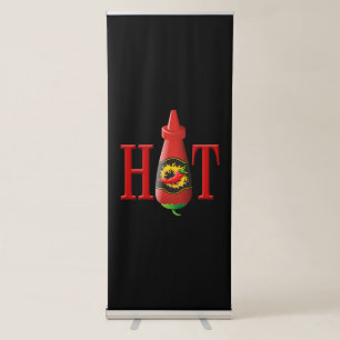 Hot Sauce Bottle Retractable Banner