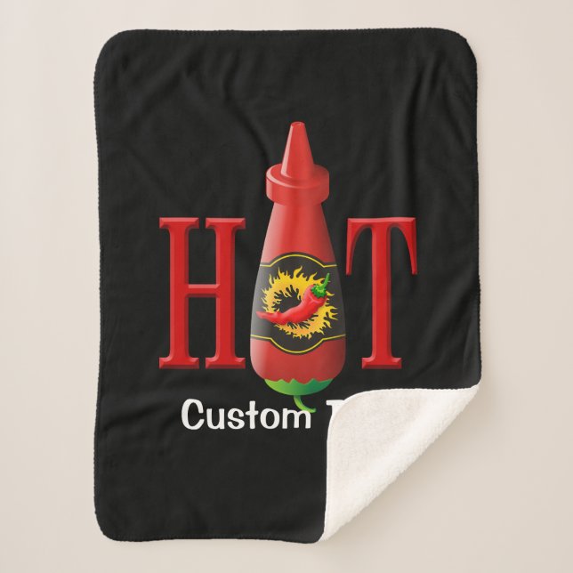 Hot sauce bottle sherpa blanket (Front)