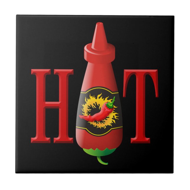 Hot sauce bottle tile (Front)