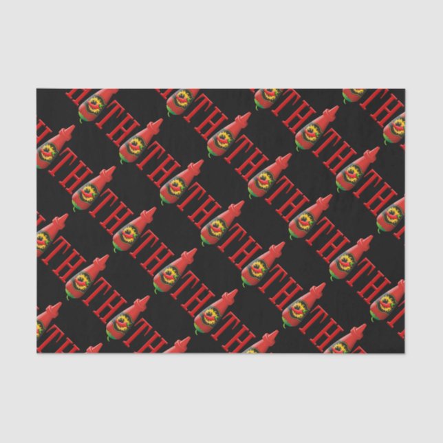 Hot sauce bottle tissue paper (Front)