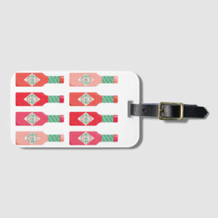 Hot Sauce Bottles Hot Stuff Spicy Gift  Luggage Tag