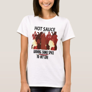 Hot Sauce Ketchup Fire Red Chilli Pepper T-Shirt