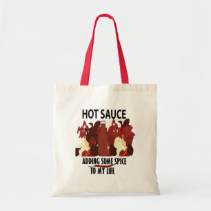 Hot Sauce Ketchup Fire Red Chilli Pepper  Tote Bag