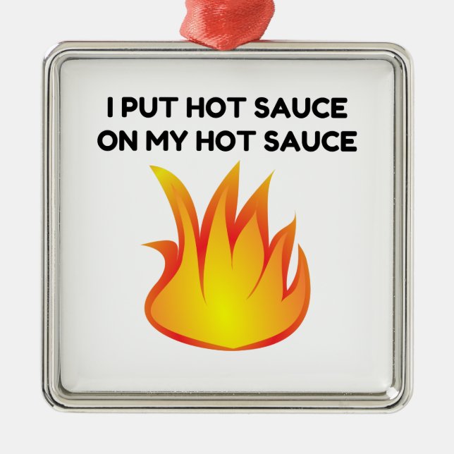 Hot Sauce Metal Tree Decoration (Front)