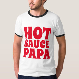 HOT SAUCE PAPA MENS DAD T-SHIRTS