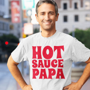 HOT SAUCE PAPA MENS DAD T-SHIRTS