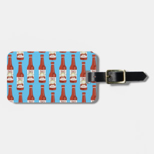 Hot Sauce Spicy Fun Picante Pattern CUSTOM Luggage Tag