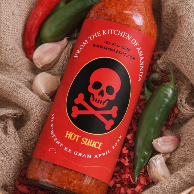 Hot sauce with skull on label (Creator Uploaded)