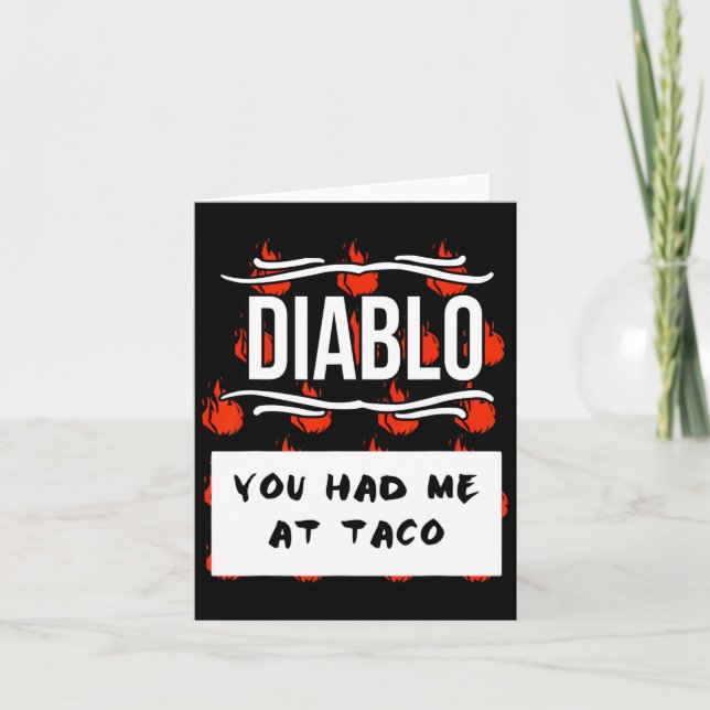 Hot Sauces Group Halloween Diablo Sauce You Had Me Card (Front)