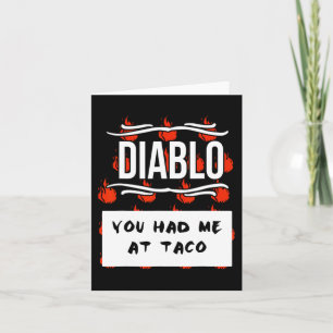 HOT SAUCES Group Halloween DIABLO SAUCE You Had Me Card