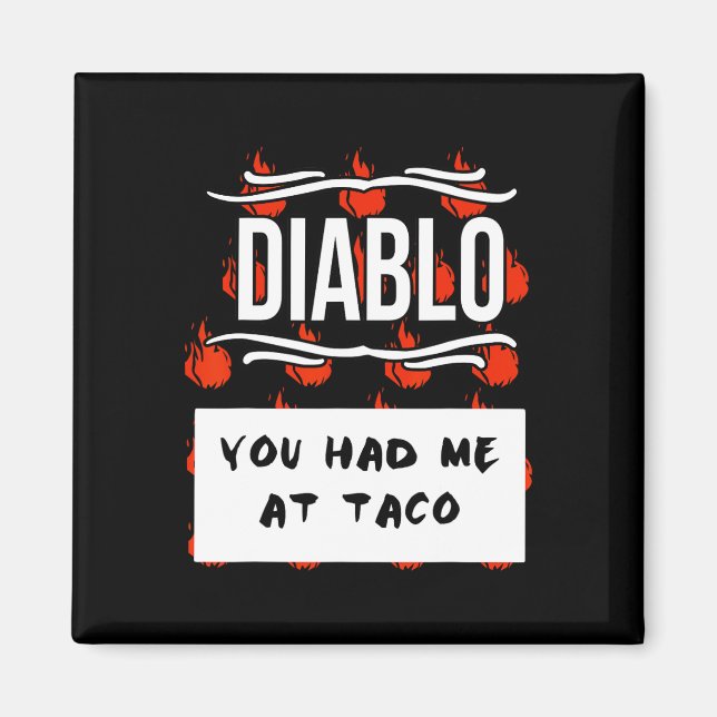 HOT SAUCES Group Halloween DIABLO SAUCE You Had Me Magnet (Front)