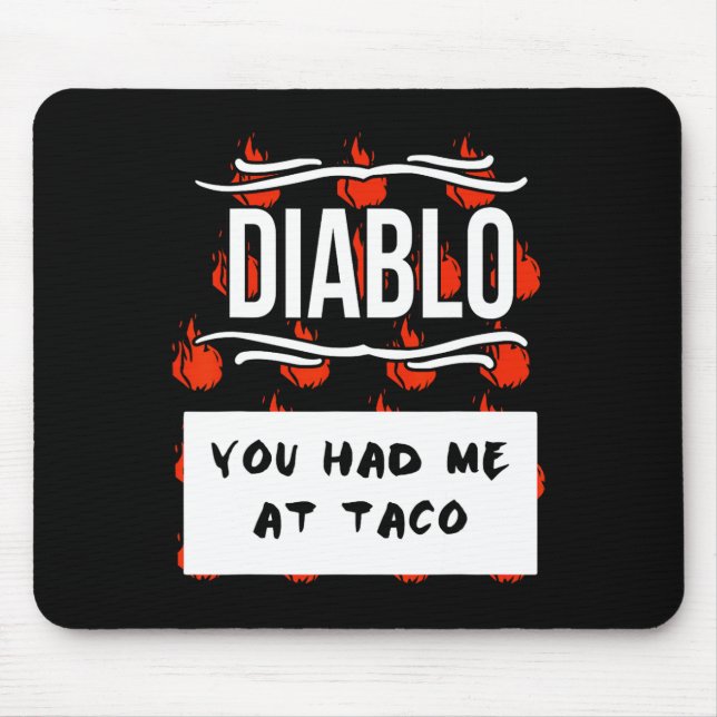 HOT SAUCES Group Halloween DIABLO SAUCE You Had Me Mouse Mat (Front)