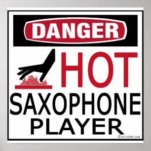 Hot Saxophone Player Poster