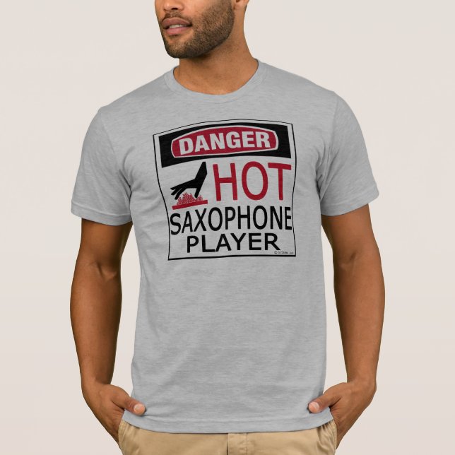 Hot Saxophone Player T-Shirt (Front)