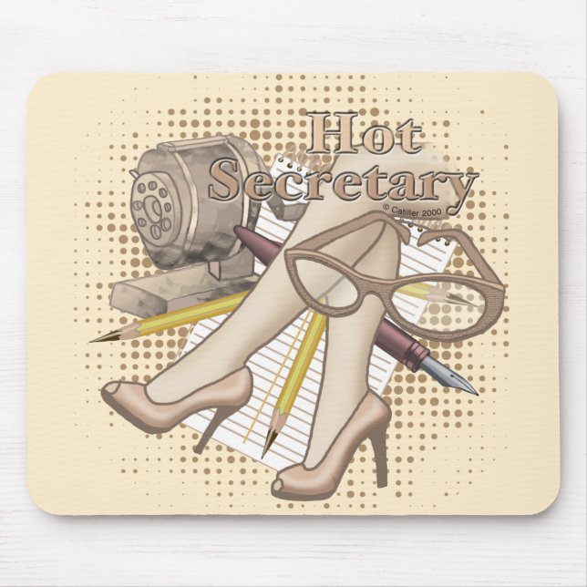 Hot Secretary Mouse Mat (Front)
