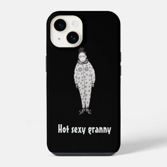 Hot sexy granny  iPhone case (Back)