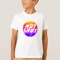 Hot Shot | Basketball Quote with White Text T-Shir