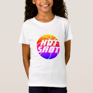 Hot Shot Basketball Quote with White Text T-Shirt