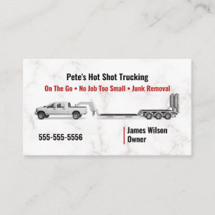 Hot Shot Trucking Business Card