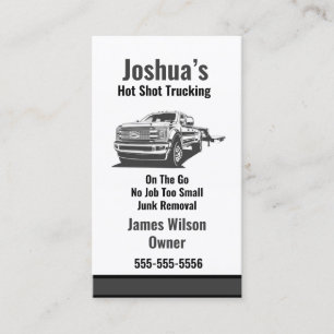 Hot Shot Trucking Business Card