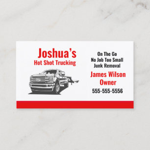 Hot Shot Trucking Business Card