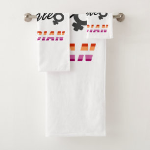 Hot Single Lesbian   Lesbian Pride  Bath Towel Set
