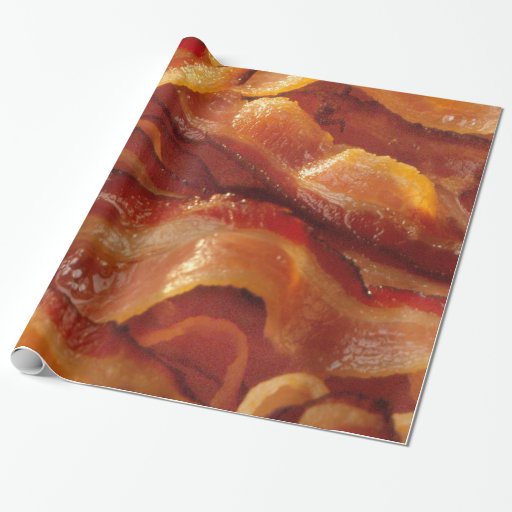 Image of Hot Sizzling Strips of Bacon Wrapping Paper