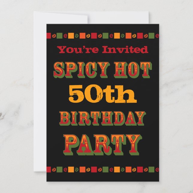 Hot & Spicy Birthday Invitation (Front)