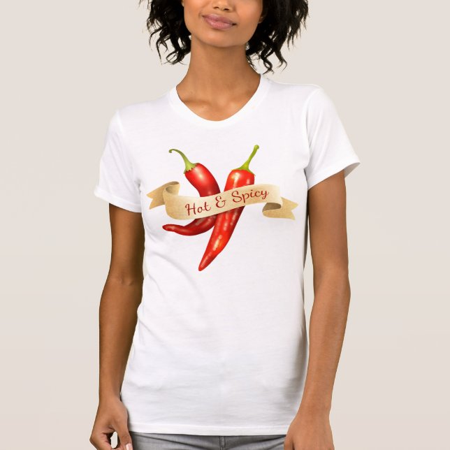 Hot & Spicy Chilli Peppers T-Shirt (Front)