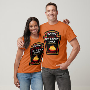Hot Spicy Chilli Sauce Halloween Costume Family T-Shirt