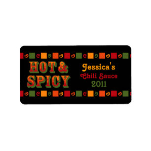 Hot & Spicy Food Label